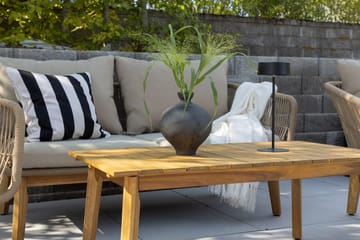 Chania sofagruppe 2-seters sofa + 2 lenestoler med bord utendørs - Brun - Hagemøbler & utemiljø - Hagegruppe - Sofagruppe utendørs