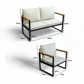 Cove 5-seters Sofagruppe Utendørs - Beige - Hagemøbler & utemiljø - Hagegruppe - Sofagruppe utendørs