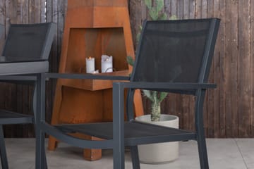 Dallas Spisegruppe cm Rektangulær med 6 Copacabana Stoler - Svart - Hagemøbler & utemiljø - Hagegruppe - Spisegrupper hage