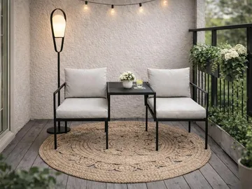 Duosett Hillerstorp Linnea - Svart - Hagemøbler & utemiljø - Hagegruppe - Cafemøbler & cafesett