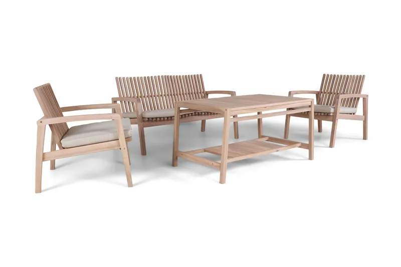Elkest loungegruppe utendørs - Beige - Hagemøbler & utemiljø - Hagegruppe - Sofagruppe utendørs