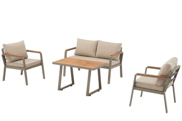 Estra Loungegruppe utendørs - Beige - Hagemøbler & utemiljø - Hagegruppe - Sofagruppe utendørs