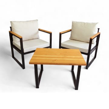 Feylan 2-seters Sofagruppe Utendørs - Beige - Hagemøbler & utemiljø - Hagegruppe - Sofagruppe utendørs