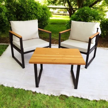 Feylan 2-seters Sofagruppe Utendørs - Beige - Hagemøbler & utemiljø - Hagegruppe - Sofagruppe utendørs