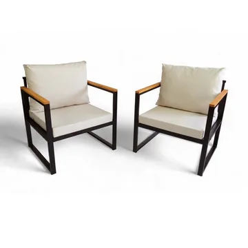 Feylan 2-seters Sofagruppe Utendørs - Beige - Hagemøbler & utemiljø - Hagegruppe - Sofagruppe utendørs