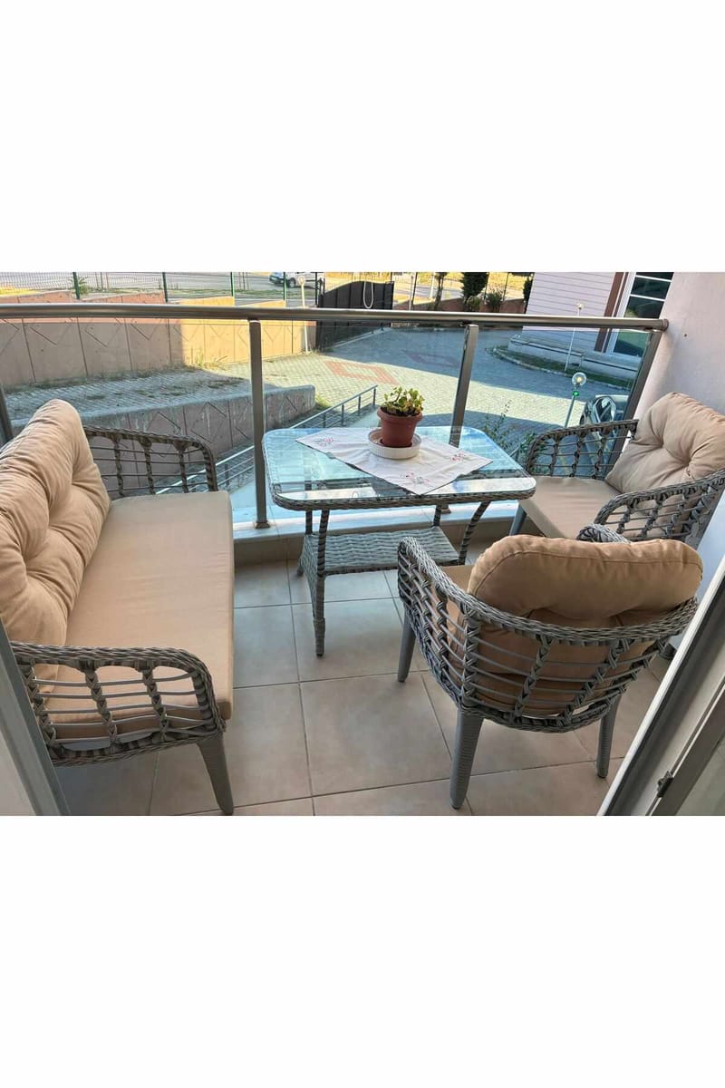 Garden Lounge Set Atelier Del Sofa Beige grå - Hagemøbler & utemiljø - Hagegruppe - Sofagruppe utendørs