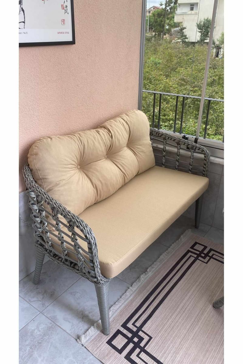 Garden Lounge Set Atelier Del Sofa Beige grå - Hagemøbler & utemiljø - Hagegruppe - Sofagruppe utendørs
