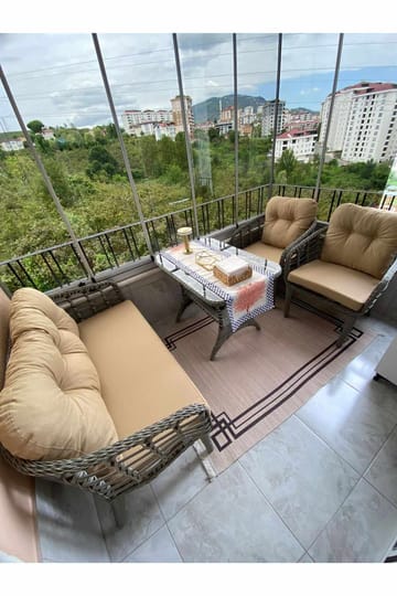 Garden Lounge Set Atelier Del Sofa Beige grå - Hagemøbler & utemiljø - Hagegruppe - Sofagruppe utendørs