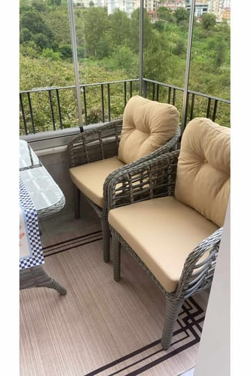 Garden Lounge Set Atelier Del Sofa Beige grå - Hagemøbler & utemiljø - Hagegruppe - Sofagruppe utendørs