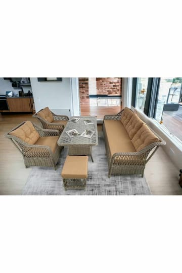 Garden Lounge Set Atelier Del Sofa Beige - Hagemøbler & utemiljø - Hagegruppe - Sofagruppe utendørs