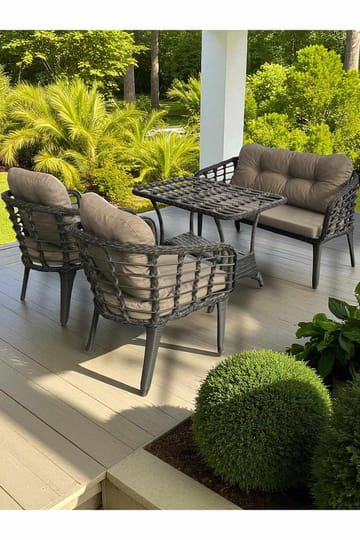Garden Lounge Set Atelier Del Sofa Grå - Hagemøbler & utemiljø - Hagegruppe - Sofagruppe utendørs