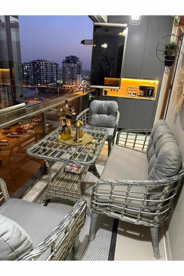 Garden Lounge Set Atelier Del Sofa Grå - Hagemøbler & utemiljø - Hagegruppe - Sofagruppe utendørs