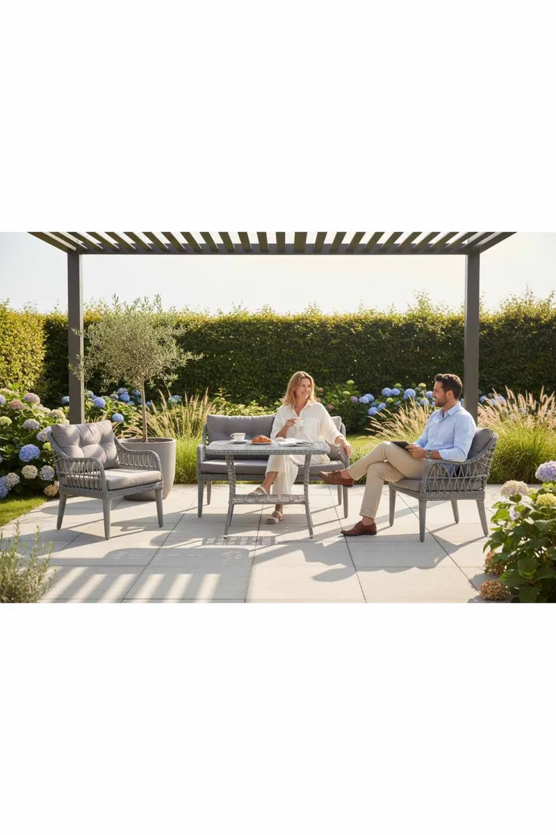 Garden Lounge Set Atelier Del Sofa Grå - Hagemøbler & utemiljø - Hagegruppe - Sofagruppe utendørs