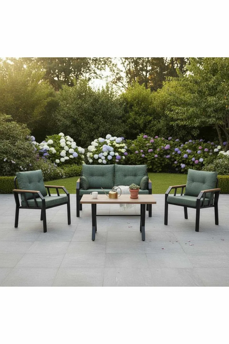 Garden Lounge Set Atelier Del Sofa Grønn svart