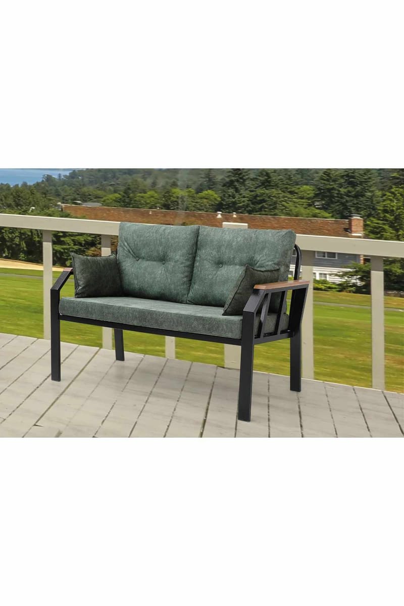 Garden Lounge Set Atelier Del Sofa Grønn svart - Hagemøbler & utemiljø - Hagegruppe - Sofagruppe utendørs