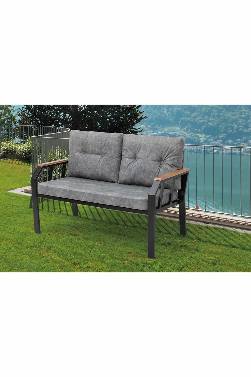 Garden Lounge Set Atelier Del Sofa Mørk grå - Hagemøbler & utemiljø - Hagegruppe - Sofagruppe utendørs