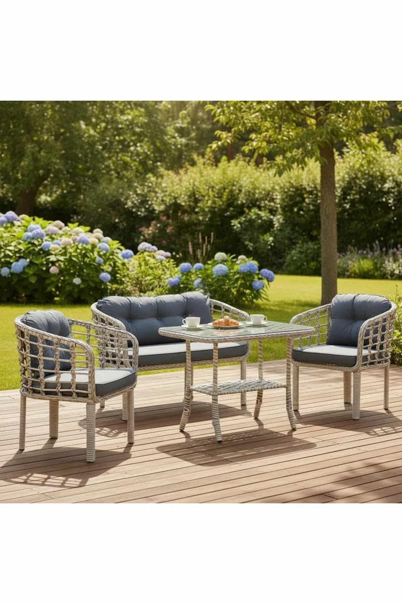 Garden Lounge Set Atelier Del Sofa Mørk grå - Hagemøbler & utemiljø - Hagegruppe - Sofagruppe utendørs