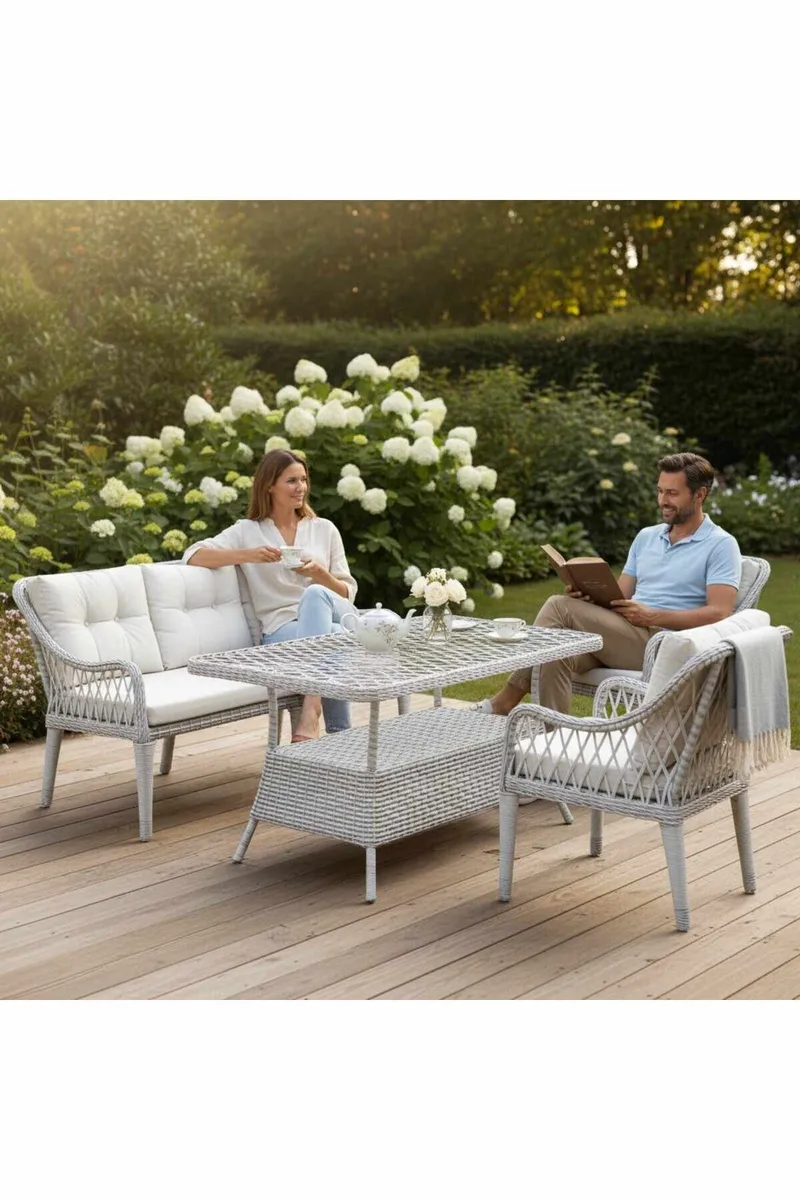 Hage-loungesett Atelier Del Sofa Hisar 3+1+1 (170 x 78 x 56 cm) Beige