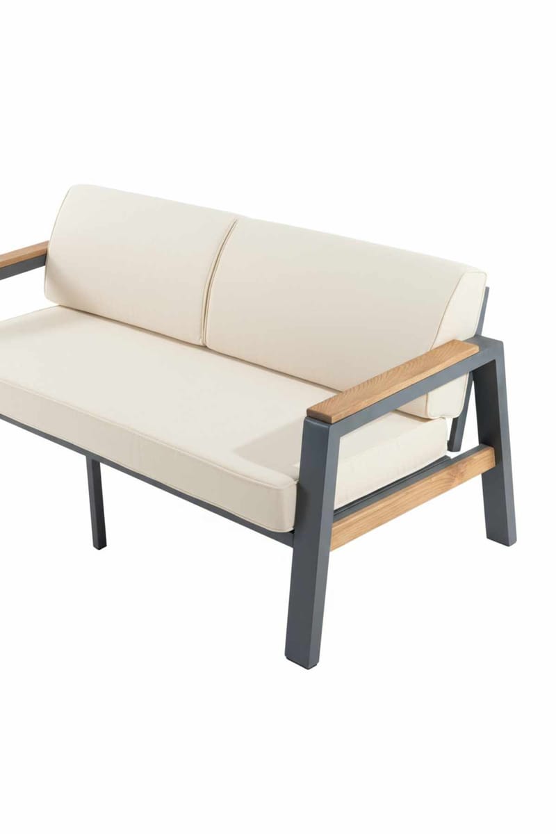 Hage-loungesett Atelier Del Sofa Leo 3+1+1+2 (170 x 78 x 63 cm) Beige - Hagemøbler & utemiljø - Hagegruppe - Sofagruppe utendørs