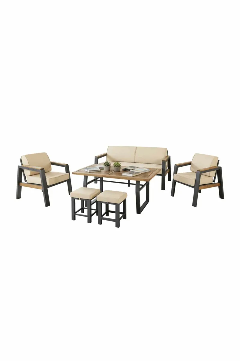 Hage-loungesett Atelier Del Sofa Leo 3+1+1+2 (170 x 78 x 63 cm) Beige