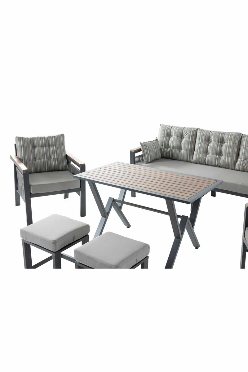 Hage-loungesett Atelier Del Sofa Lilyum 3+1+1+2 (170 x 78 x 60 cm) Flerfarget - Hagemøbler & utemiljø - Hagegruppe - Sofagruppe utendørs