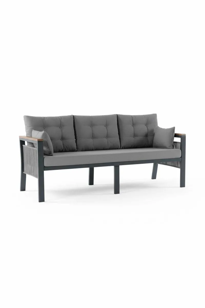 Hage-loungesett Atelier Del Sofa Lilyum 3+1+1+2 (170 x 78 x 60 cm) Grå - Hagemøbler & utemiljø - Hagegruppe - Sofagruppe utendørs