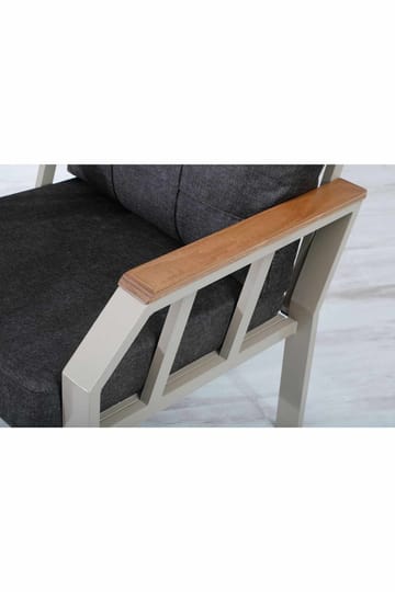 Hage-loungesett Atelier Del Sofa Nergiz 3+1+1 (200 x 78 x 58 cm) Brun - Hagemøbler & utemiljø - Hagegruppe - Sofagruppe utendørs