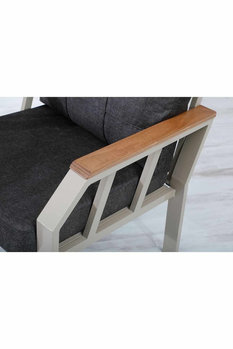 Hage-loungesett Atelier Del Sofa Nergiz 3+1+1 (200 x 78 x 58 cm) Brun - Hagemøbler & utemiljø - Hagegruppe - Sofagruppe utendørs