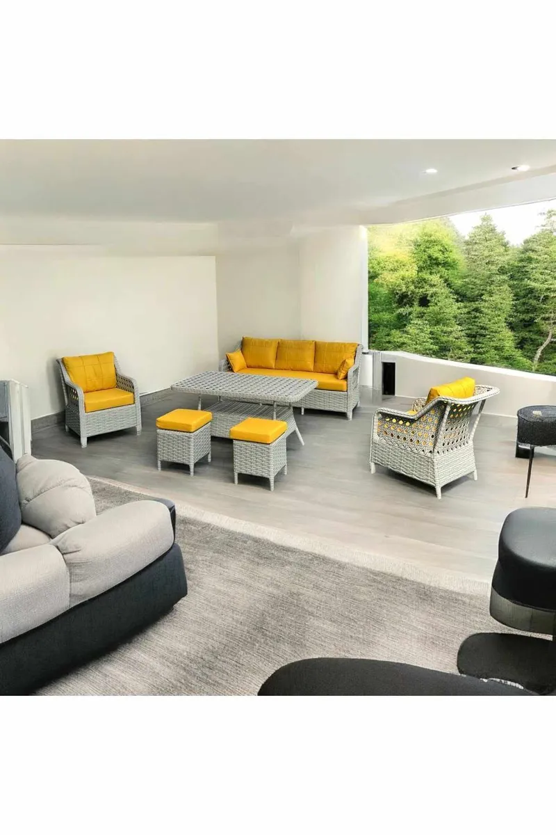Hage-loungesett Atelier Del Sofa Rondi (175 x 78 x 60 cm) Gul grå