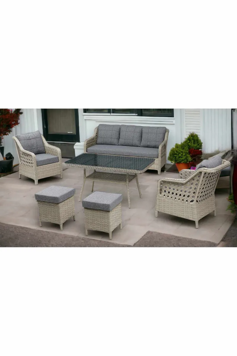 Hage-loungesett Atelier Del Sofa Rondi (175 x 78 x 60 cm) Mørk grå honning