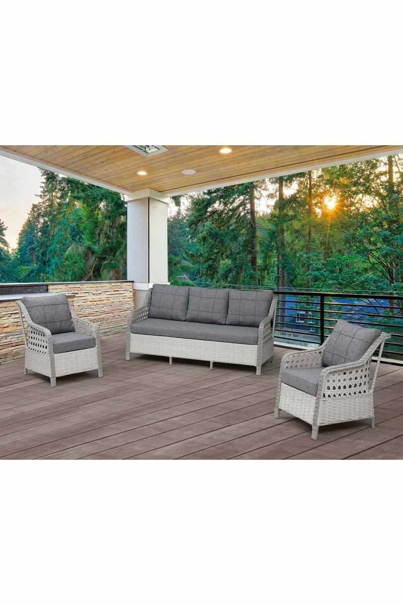 Hage-loungesett Atelier Del Sofa Rondi (175 x 78 x 60 cm) Mørk grå lys grå - Mørkegrå lysegrå - Hagemøbler & utemiljø - Hagegruppe - Cafemøbler & cafesett