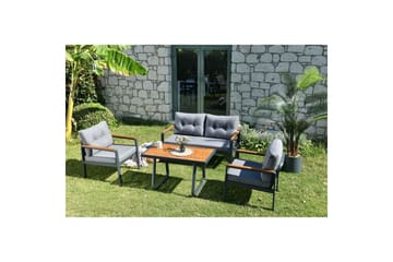 Hage loungesett Bernati Antrasitt / Grå - Grå/Antrasitt - Hagemøbler & utemiljø - Hagegruppe - Sofagruppe utendørs