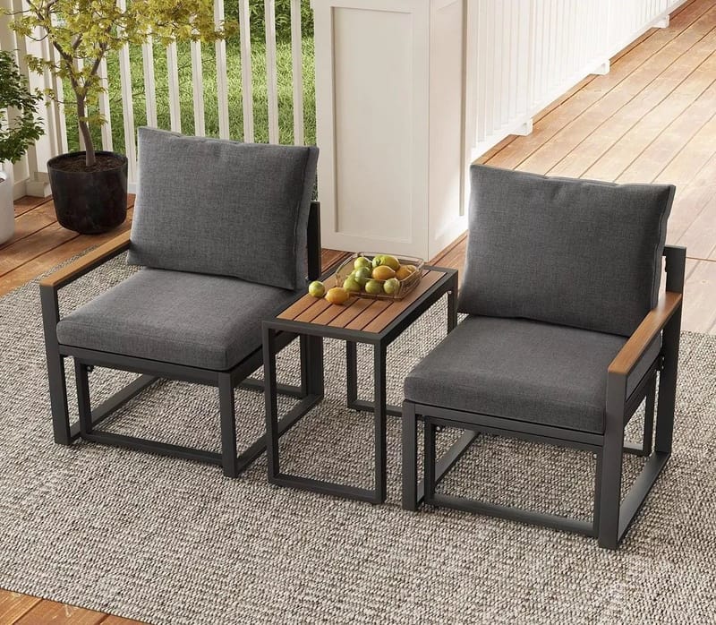 Hage-loungesett Hanah Home Multilounge (64 x 68 x 64 cm) Grå - Grå - Hagemøbler & utemiljø - Hagegruppe - Cafemøbler & cafesett