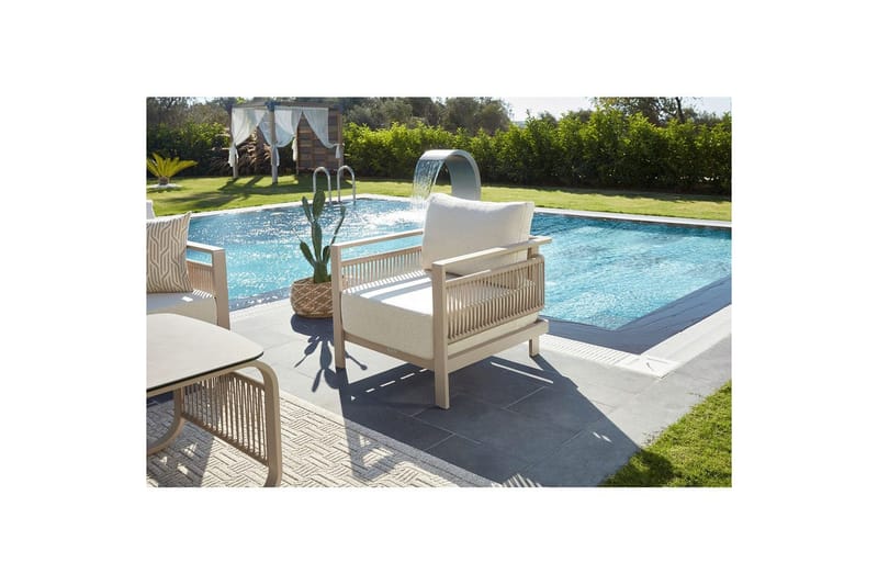 Hage loungesett Hungirr Beige - Beige - Hagemøbler & utemiljø - Hagegruppe - Sofagruppe utendørs