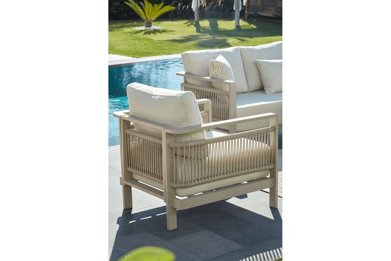 Hage loungesett Hungirr Beige - Beige - Hagemøbler & utemiljø - Hagegruppe - Sofagruppe utendørs