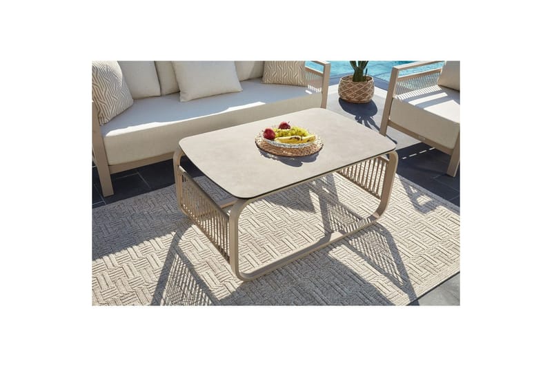 Hage loungesett Hungirr Beige - Beige - Hagemøbler & utemiljø - Hagegruppe - Sofagruppe utendørs