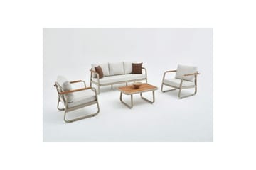 Hage loungesett Rio Beige - Beige - Hagemøbler & utemiljø - Hagegruppe - Sofagruppe utendørs