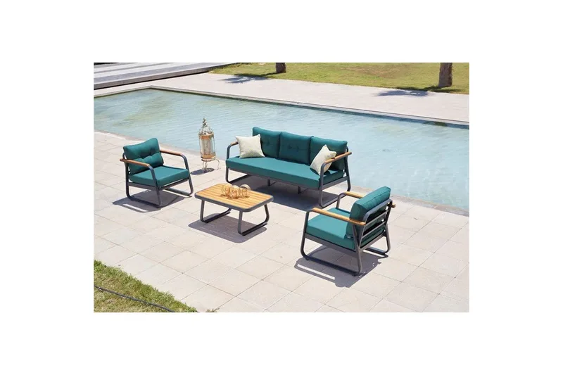 Hage loungesett Rio Petrolblå, Petrolblå