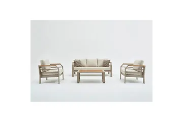 Hage loungesett Sudassento Beige - Beige - Hagemøbler & utemiljø - Hagegruppe - Sofagruppe utendørs