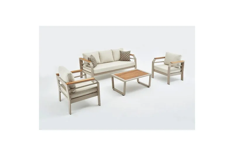 Hage loungesett Sudassento Beige, Beige