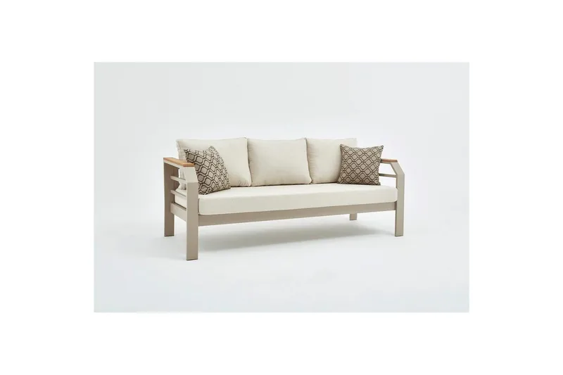 Hage loungesett Sudassento Beige - Beige - Hagemøbler & utemiljø - Hagegruppe - Sofagruppe utendørs