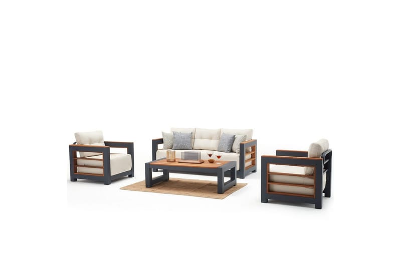 Hage loungesett Torwyn Hvit, Hvit