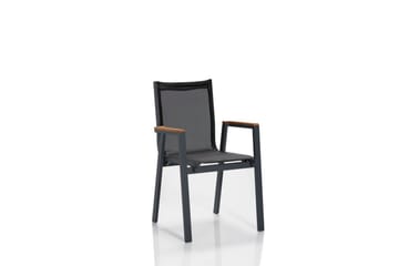 Hagebord- og stolsett (5 deler) Iraland Grå / Svart - Svart/Grå - Hagemøbler & utemiljø - Hagegruppe - Cafemøbler & cafesett