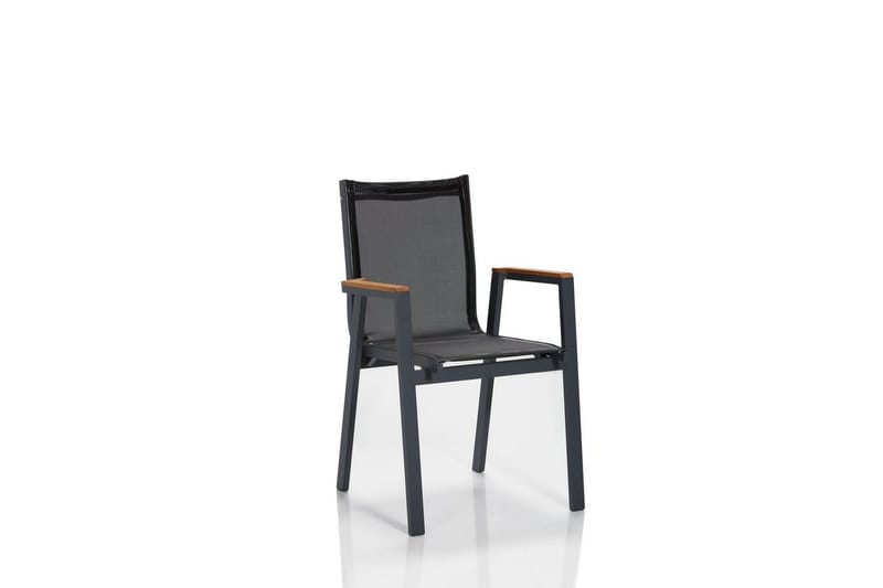 Hagebord- og stolsett (5 deler) Iraland Grå / Svart - Svart/Grå - Hagemøbler & utemiljø - Hagegruppe - Cafemøbler & cafesett