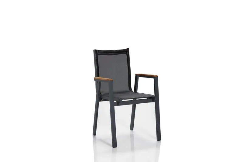 Hagebord- og stolsett (5 deler) Iraland Grå / Svart - Svart/Grå - Hagemøbler & utemiljø - Hagegruppe - Cafemøbler & cafesett