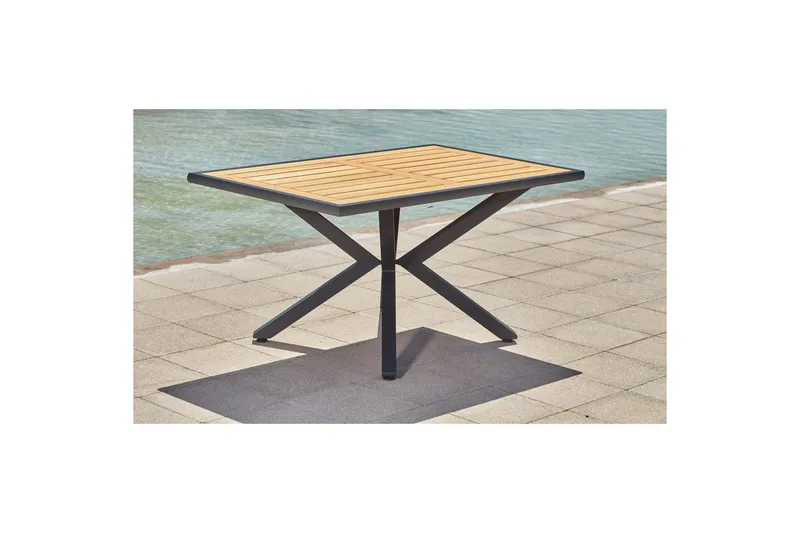 Hagebord- og stolsett (7 deler) Narellan Grå Valnøtt - Grå Valnøtt - Hagemøbler & utemiljø - Hagegruppe - Spisegrupper hage