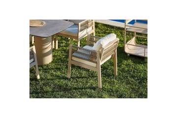Hagebord- og stolsett (8 deler) Bonavista Keramisk Beige - Lyse brun - Hagemøbler & utemiljø - Hagegruppe - Spisegrupper hage