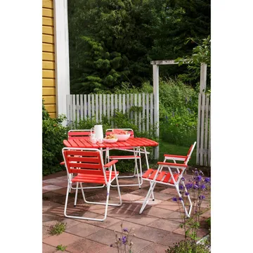 Hagegruppe sett Varax Retro 403 + 4 stk 305 Hvit/Rød - Hvit/Rød - Hagemøbler & utemiljø - Hagegruppe - Cafemøbler & cafesett