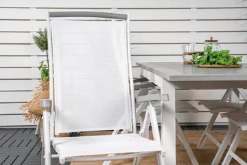 Albany Forlengbar Spisegruppe 152-210cm + 6 Stoler - Grå/Hvit - Hagemøbler & utemiljø - Hagegruppe - Spisegrupper hage