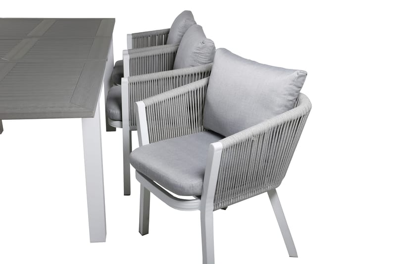 Albany Forlengbar Spisegruppe 152cm + 6 Virya Stoler - Svart/Natur - Hagemøbler & utemiljø - Hagegruppe - Spisegrupper hage